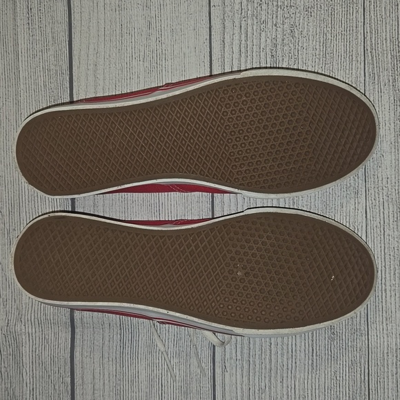 Vans Women's or Men's Authentic Shoes Red and White Size 7 Women / 5.5 Men - Picture 12 of 14